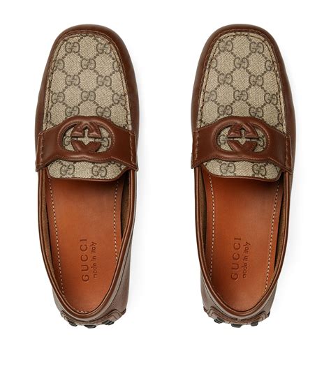 gucci driving shoes brown|Gucci signature drivers.